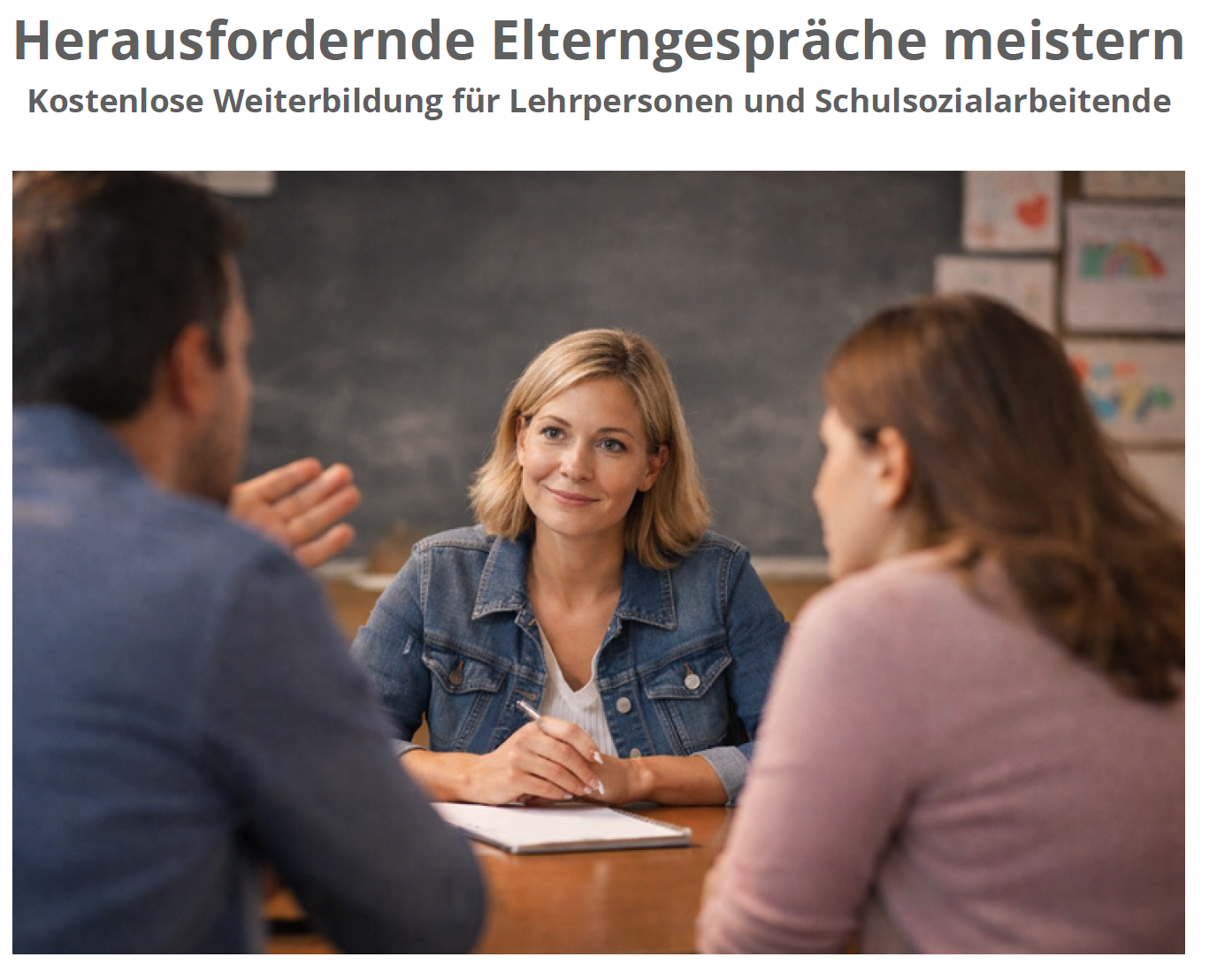 Herausfordernde Elterngespräche meistern